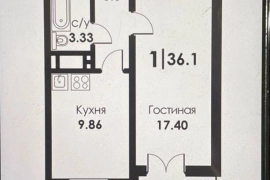 Продаётся квартира 1 ком